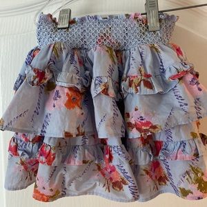 Girls LoveShackFancy purple skirt
